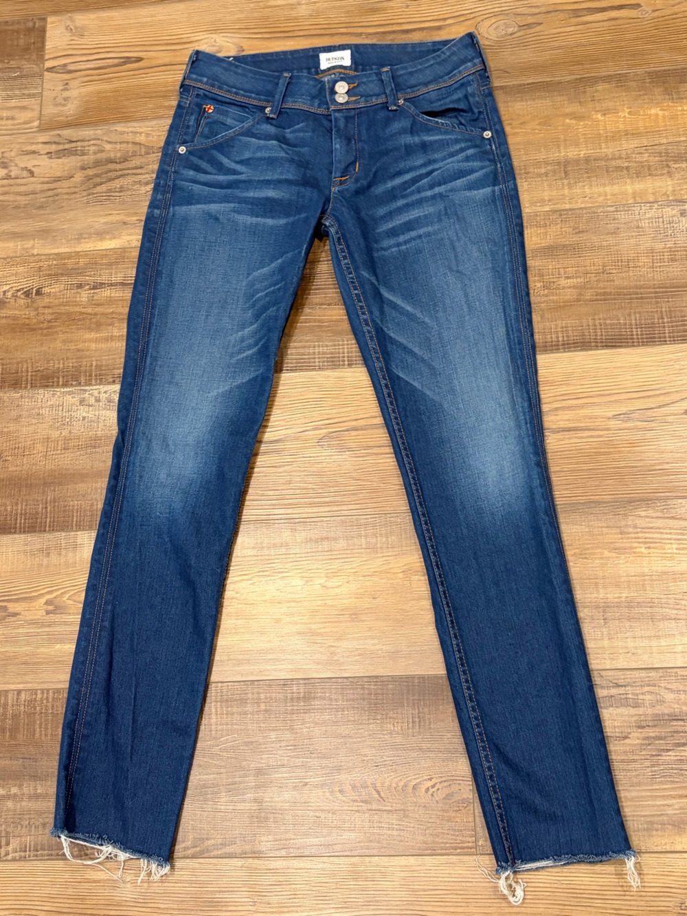 Hudson 28W 30L Jeans Women's‎ Collin’s skinny  with Faded Whiskering color Curt